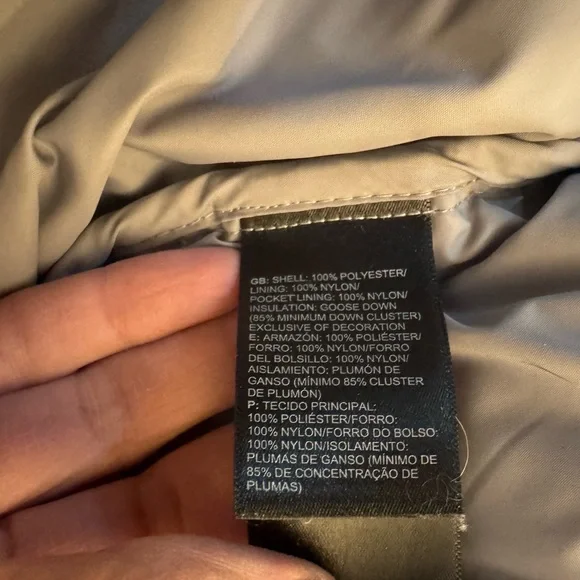 The North Face Women's Nuptse Down Jacket Gray Silver 700 Excellent Condition - Picture 9 of 9